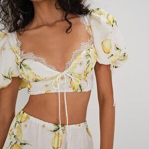 Victorias Secret for love and lemons crop top yellow